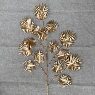 Golden Artificial Flower New Year Flower Eucalyptus Wedding Wholesale Fu Bucket diy Gold Leaf Cross-border Fake Flower New Year Decoration