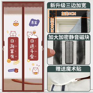 Factory direct supply anti-mosquito curtain privacy curtain home bedroom magnet suction hook and loop free of punching a generation of hair