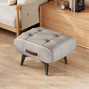 Shoe Changing Household Door Stool Soft Bag Cyber Popular Pedal Light Luxury Coffee Table Low Stool Sofa Living Room Simple Soft Seat