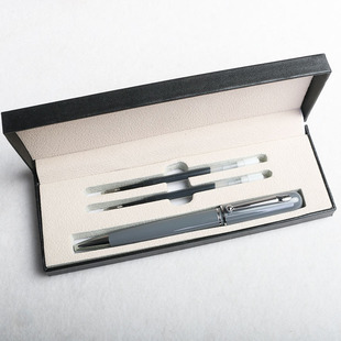 Arched multicolor ballpoint pen creative new novelty gift leather gift set turning metal pen G2 neutral pen