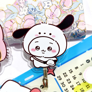 Cartoon Acrylic Single Hook Sanrio Jiyikawa Punch-free Hook Bathroom Kitchen Nano Glue Clothes Hook