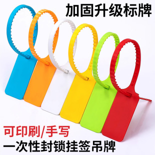 Anti-adjustable Buckle Anti-theft Buckle Disposable Plastic Seal Label Tie Anti-disassembly Buckle Widened Thickened Multicolor Printable