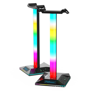 Подставка для игровых наушников EB02 с двойным Usb Hub и 3,5-мм аудио сенсорная подставка RGB светящиеся праздничные огни
