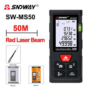 SNDWAY Sedway Laser Range Finder 50m100m Range Finder Digital Laser Tape Electronic Ruler Wheel