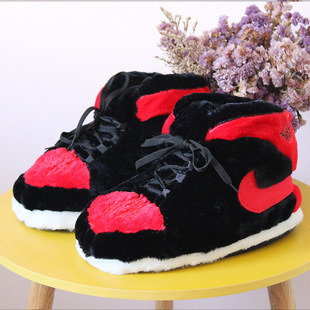 Shake the sound of coconut big cotton shoes back to the future luminous cotton shoes aj spoof Waterproof warm home cotton slippers wholesale