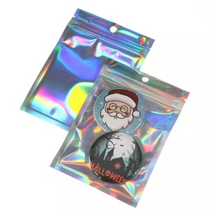 Лазерная Инь и Ян Ziplock сумка значок упаковочная сумка Ювелирная карта сумка Ювелирные изделия маникюрный бар герметичный пакет для печати