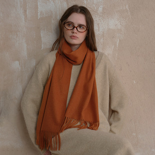 15 Colors Classic High-End Simple Warm Pure Color Wool Scarf Autumn and Winter Scarf Gift for Men and Women