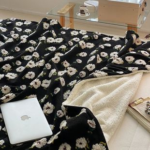ins Style Scandinavian Air Conditioning Blanket Accessible Luxury Style Blanket Nap Blanket Office Nap Blanket Kidsren's Beanie Velvet Comfort Blanket