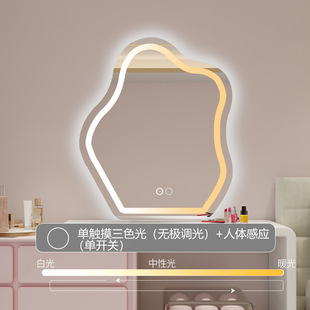 Special-shaped smart mirror anti-fog bathroom mirror bedroom wall-mounted dressing mirror Bluetooth induction makeup mirror with light