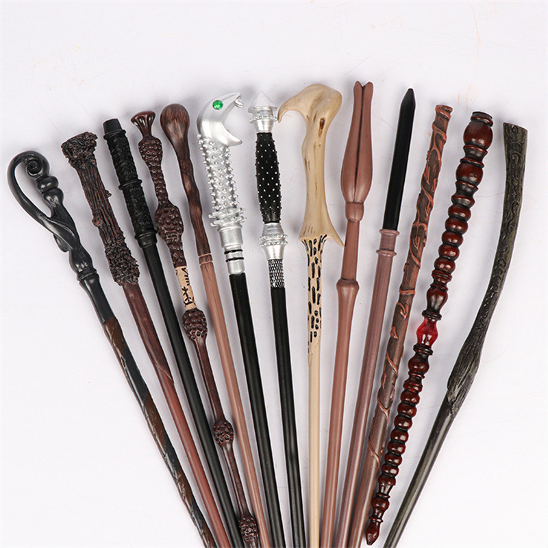 Cross-Border Harry Potter Magic Wand Hermione Ron Dumbledore Metal Core Staff Cosplay Performance Props