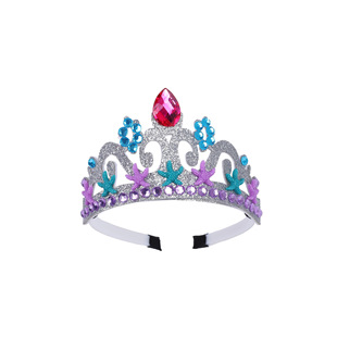 Новые Замороженные принцесса волос группы сетки ниша девушка стиль Марио Gem жемчужина волос Корона Головные уборы оптом