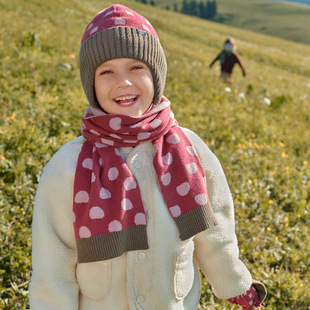 Lemon Baby Children's Scarf Boys and Girls Autumn and Winter Knitted Wool Warm Neck Protection Baby's Scarf 2024 New