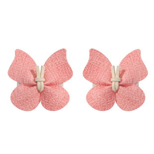 New PU Leather Handmade Butterfly Hairpin Retro Chanel High-end Joker Bag Clip Hairpin Baby's Headwear 3816
