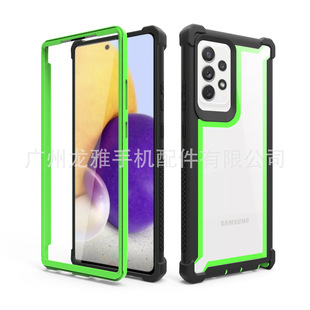 High transparent acrylic robot phone case for Samsung A72 4G/5G transparent three-proof space shell in stock