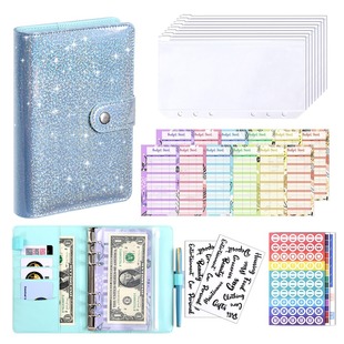 Cross-Border Best-Selling Macaron A6Pu Leather Loose-Leaf Note Creative Cash Budget Financial Planner Hand Ledger