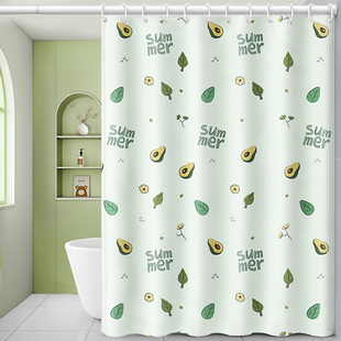The new curtain free of perforation installation rental housing simple telescopic pole a set of shading cloth office