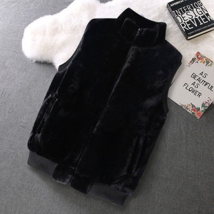 2023 new style faux rabbit fur vest female student Korean winter mink fur vest outer coat slim fashion