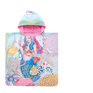 Amazon Beach Towel European and American Style Formaldehyde-free Children's Wearable Microfiber Hooded Double-sided Printed Cloak Bath Towel