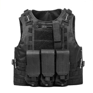 Tactical Vest Camouflage Vest Multifunctional Anti-stab Suit Steel Wire Quick-release Amphibious Bulletproof Vest Men's Grade III Armor Lightweight