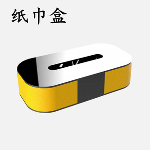 Light Luxury Stainless Steel Countertop Ornaments Ktv Table Set Ashtray Tissue Box Fruit Plate Holder
