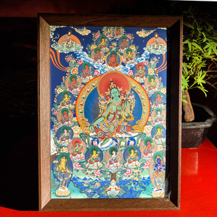 Thangka Yellow God of Wealth Big Black Day Buddha Hanging Painting Desktop Table Guanyin Bodhisattva Rich and Lucky Entrance Decorative Painting
