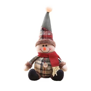 Christmas Tree Decorations Cartoon Doll Snowflake Pair Cloth Doll Christmas Tree Hanging Ornaments Children's Holiday Gifts