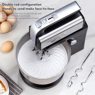 RAF European Standard Egg Beater Electric Household Desktop Mini Beater Cream Egg White and Noodles Blender Cake Baking Beater
