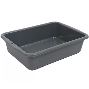Hotel Dining Basin Thickened Rectangular Plastic Basin Freezing Basin Vegetable Washing Basin Food Storage Frame Gray Large White