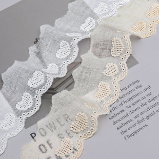 5cm cotton embroidery lace accessories lace perforated cotton lace children's clothing skirt water soluble lotus leaf cotton lace
