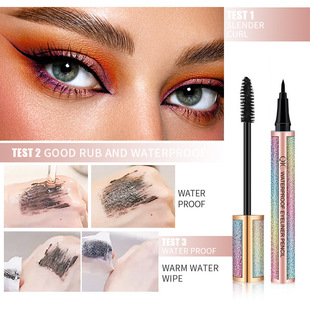 Cross-border makeup mascara eyeliner set waterproof sweat-proof thick curling easy to faint eyelash base cream