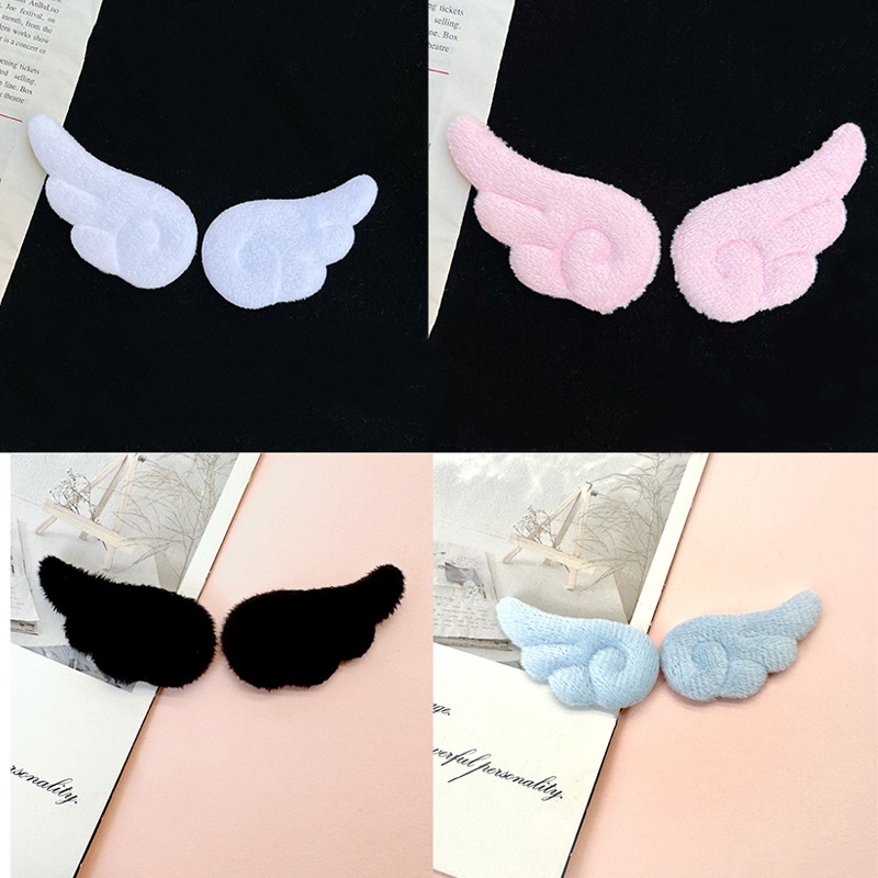 Cute Double-Sided Plush Angel Wings Brooch Bag Clothing Costume Hood Pendant Girls' Heart Clothing Jewelry Pin Cloth Products