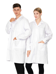 Doctor White Coat Spring and Autumn Nurse Clothing Chemical University Hospital Laboratory Work Clothes Summer Short-sleeved Winter Long-sleeved Tooling
