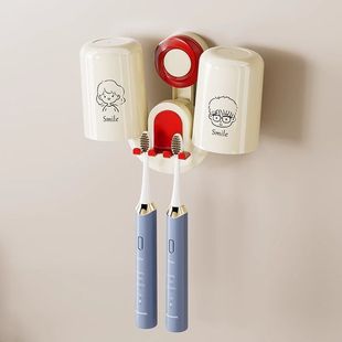 Suction Cup Toothbrush Rack Storage Rack Toilet Hole-free Toothbrush Cup Rack Wall-mounted Electric Toothbrush Rack