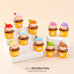 Cartoon Sweet Cone Li Si Gelato Cute Doll Live Broadcast Blind Touch Bag Key Accessories Car Desktop Ornaments