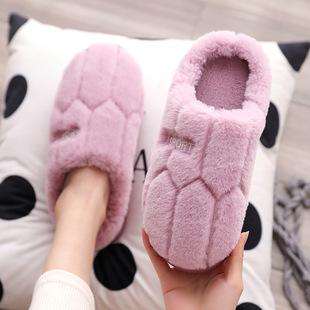 Cotton Slippers Men's Indoor Household Thick Sole Autumn and Winter Non-slip Warm Moon Shoes Home Wool Slippers Women's Winter