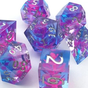 Cross-border New Pointed Dice COC Ksulu Run Group Color Dungeons & Dragons TRPG Table Game Dice