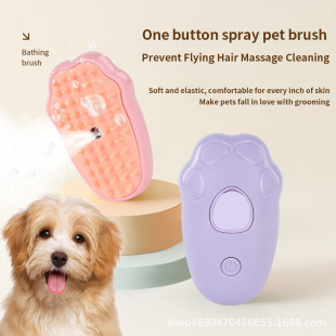 New Cross-border New Pet Combs Cats and Dogs Pet Electric Spray Massage One-button Spray Anti-flying Hair Massage Bathing
