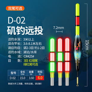 Linxiang manufacturers rock rod rock fishing slide drift bite hook color day and night dual-use electronic drift short silver carp and bighead carp big luminous drift