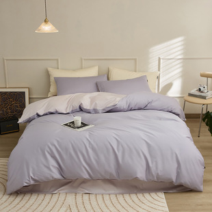 Class A Light Luxury 100 Gold Sun Satin Long-staple Cotton Four-piece Set 100 All-cotton Bed Cover Four-piece Set Quilt Cover Bed Sheet