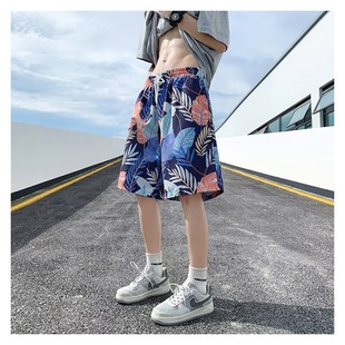 Summer New American Style Mid-length Pants Men's Trendy Brand Thin Design Sense Niche Loose Sports Casual Pants for Teenagers
