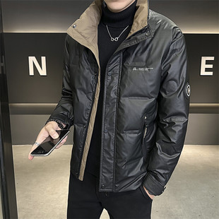 Cross-border national standard white duck down new men's winter down jacket fashion collar handsome warm a generation of hair