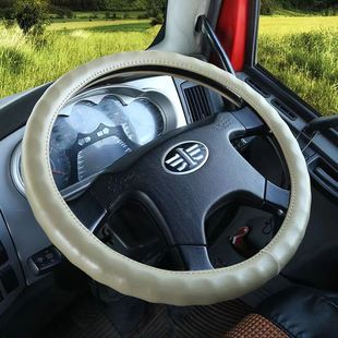 38 40 42 45 47 50CM cowhide leather steering wheel cover large truck truck bus four-season handle cover