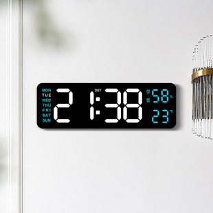 Cross-border hot selling electronic clock simple multi-function clock rectangular large font alarm clock hanging Stand clock 6657