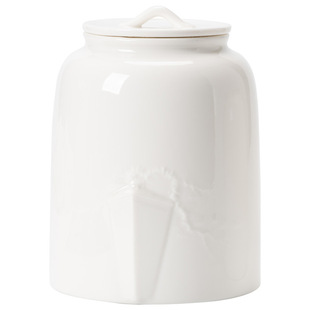 Dehua White Porcelain Plum Blossom Tea Cans Sealed Cans Household Moisture-proof Tea Storage Pans Large-size Fine Ceramic Tea Pans Empty Cans