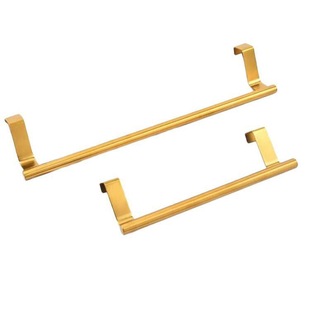 Manufacturer's Ready-Made Stainless Steel Single-Pole Towel Rack Kitchen Punch-Free Towel Hanging Rod Cabinet Door Back Rag Rack