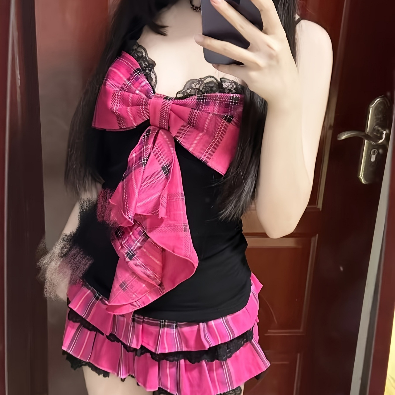 【European and American Sizes】Cross-Border Retro Style Trendy Elegant Sexy Hot Girl Bowknot Strap Dress