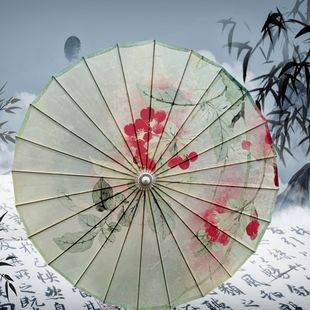 Factory Supply Landscape Ink Oil Paper Umbrella Ceiling Decorative Umbrella Antique Dance Hanfu Chinese Style Umbrella Wholesale
