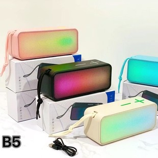Cross-border new creative colored lights Bluetooth speaker outdoor portable large volume home desktop wireless card audio