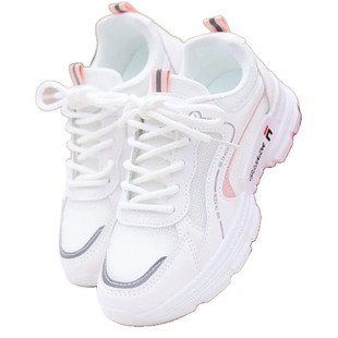 2025 Summer New Style Breathable Mesh White Shoes Soft Sole Non-Slip Running Shoes Lace-Up Casual sneaker Student Shoes