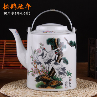 Large Capacity Jingdezhen ceramic hot and cold large cold Kettle Teapot heat-resistant high temperature explosion-proof split beam pot retro